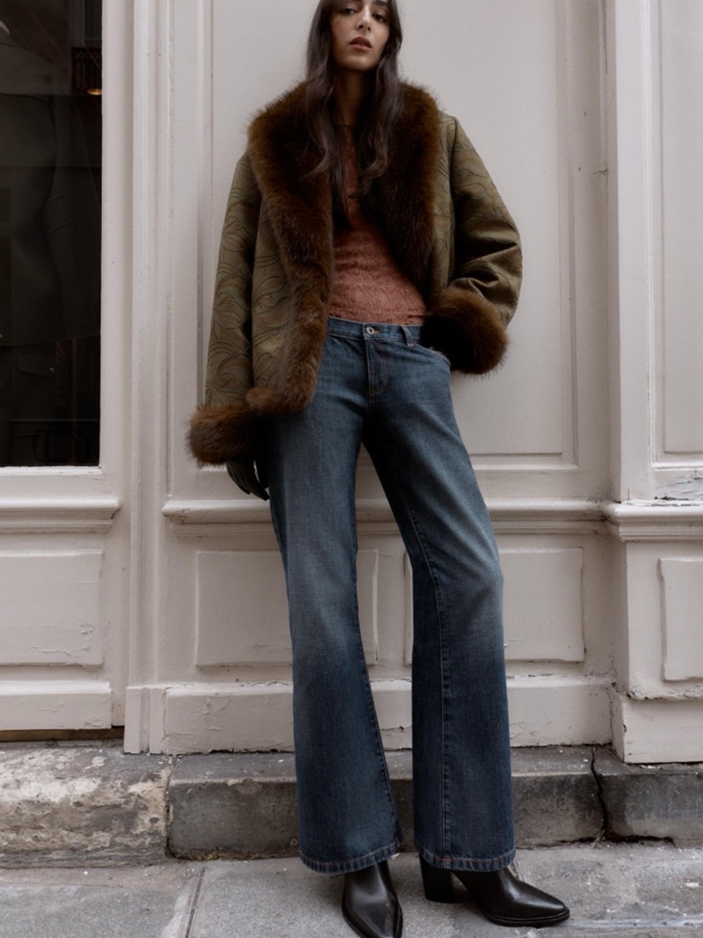 ZARA LOW RISE BOOTCUT JEANS